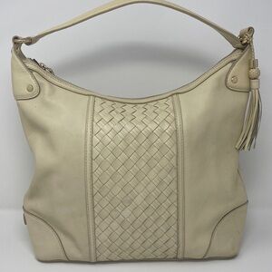 Cole Haan Off-White Leather Hobo Shoulder Bag